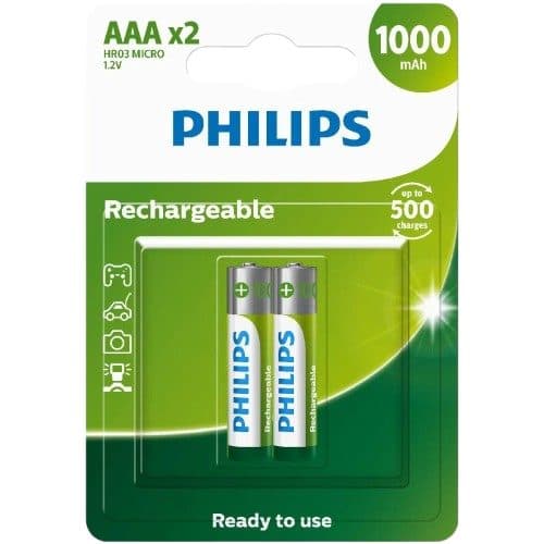 Philips Pilha Recarregavel Aaa 2P 1 2V