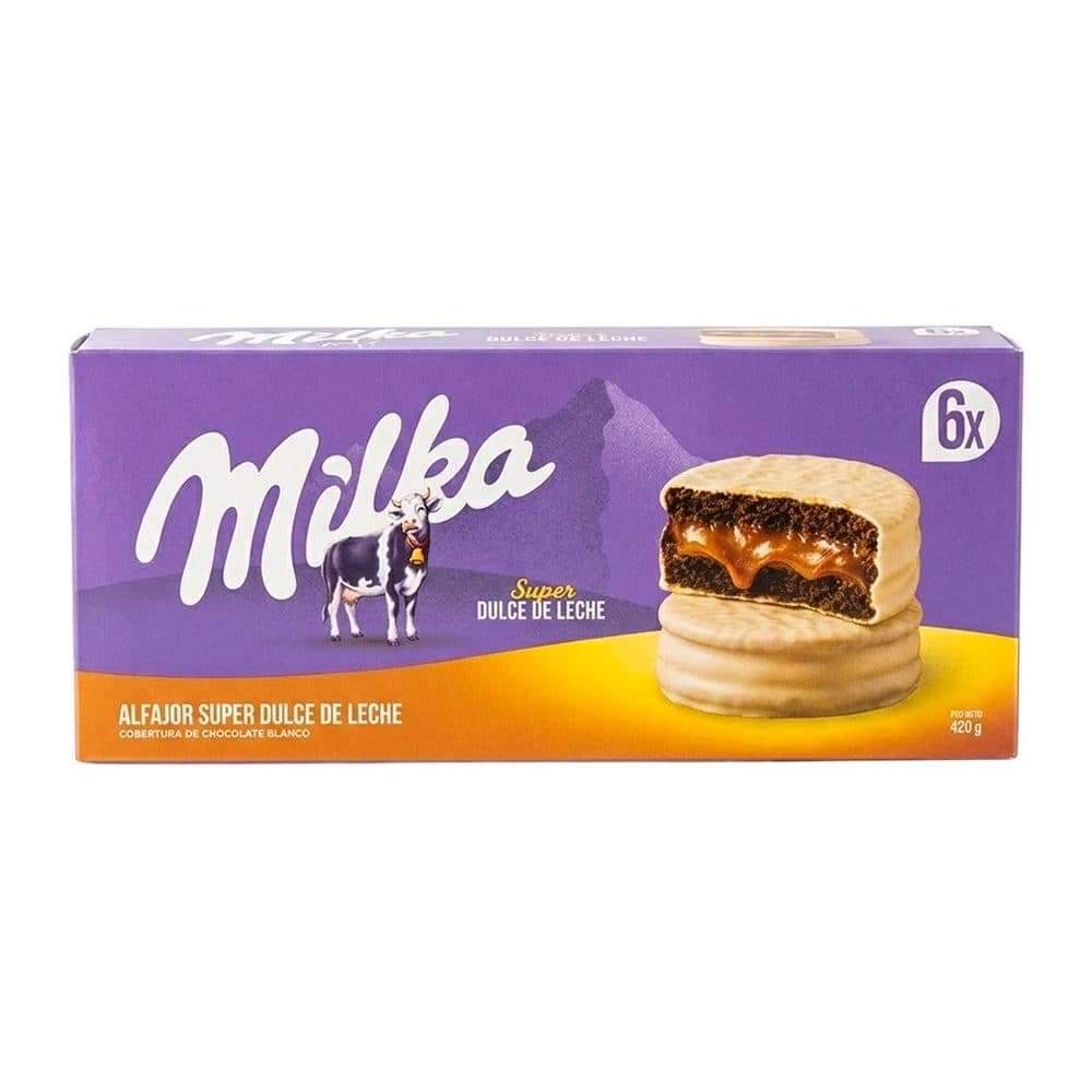 Alfajor Milka Super Doce De Leite 6PCS 420G