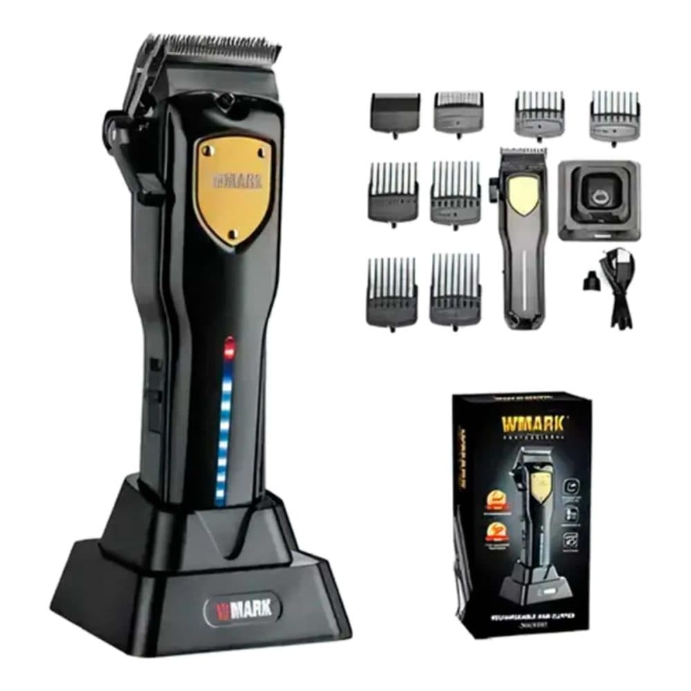 Kit Maquina Cabelo Wmark Fio Base