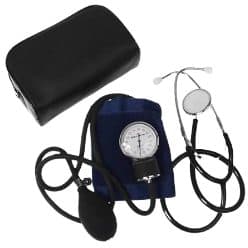 Aparelho De Pressao Manual Mega Star Aneroid Ht 1 Braco Azul