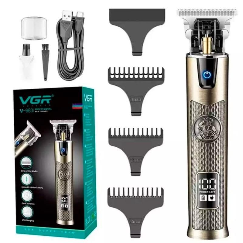 Aparador De Pelo Vgr 983 Lcd Carregavel 5V USB