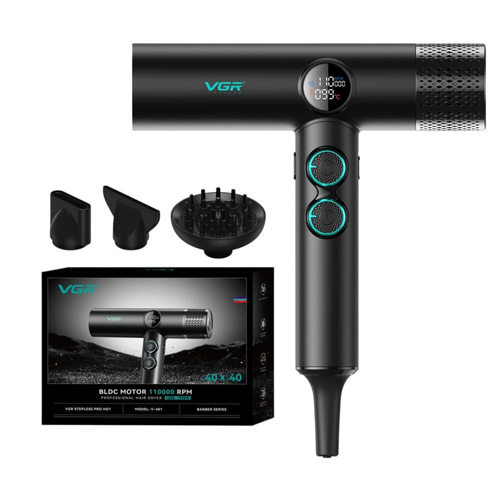 Secador Vgr Professional Hair Dryer 401 Preto