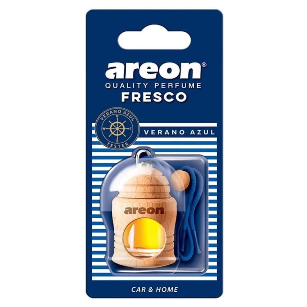 Para Auto Areon Fresco Botellita Colgante Verano Azul