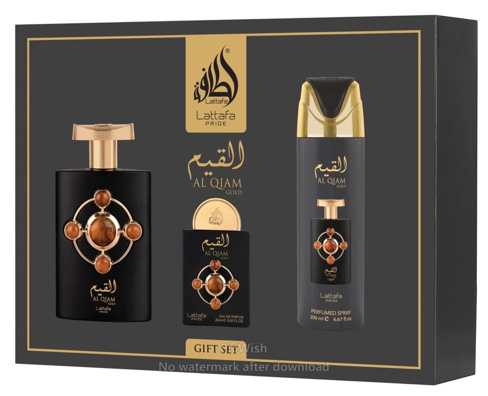 Lattafa Kit Al Qiam Gold Giftset 3PCS