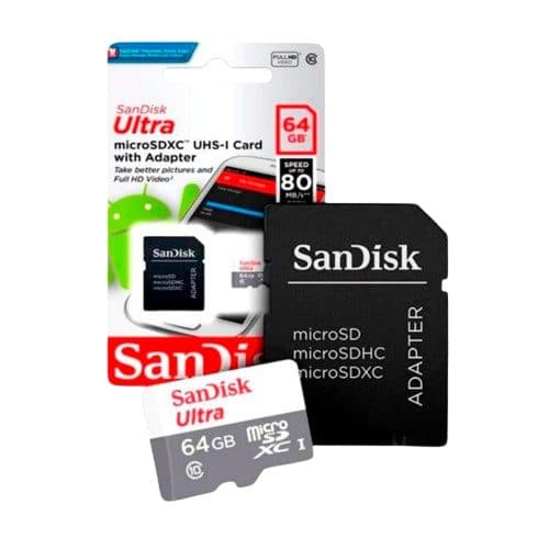SanDisk Mem Sdxc Ultra C10 064G Adapt 64GB