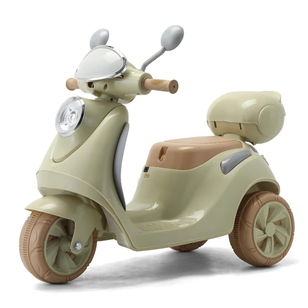 Mini Moto Eletrica Infantil Beige