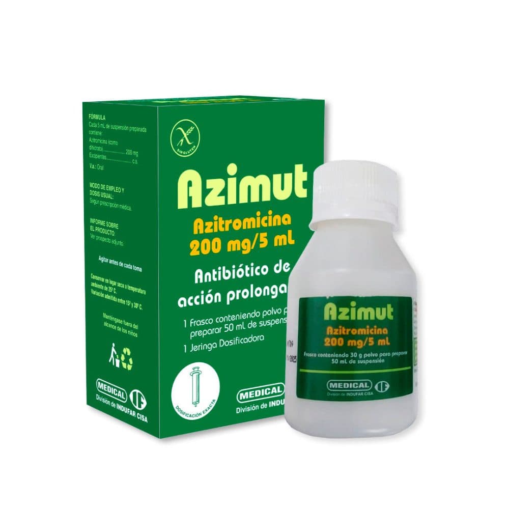 Med Antibiotico Azimut Forte Indufar 400MG 5ML Frasco 30ML