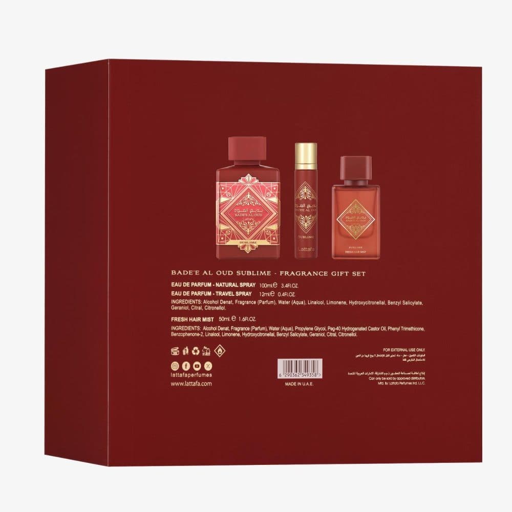 Lattafa Kit Badee Al Oud Sublime Deo Spray 100ML