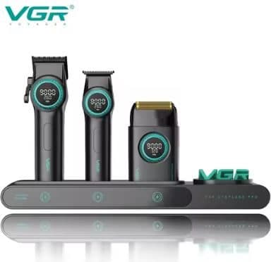 Kit Maquina De Cabelo Vgr Stepless 3 Em 1