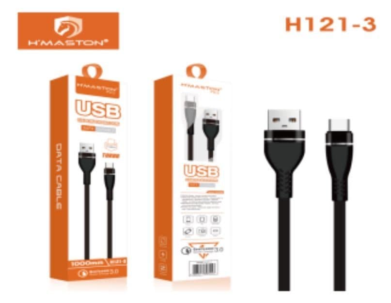 Cabo USB Maston 3 Type 1M 4 8A