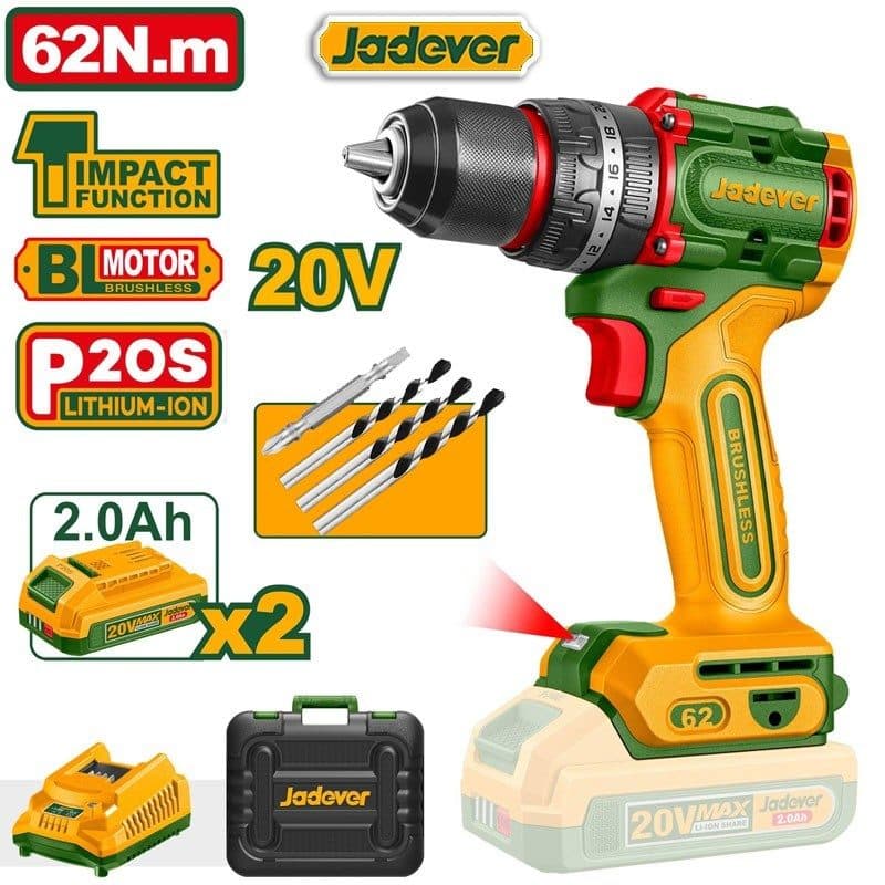 Parafusadeira 1 2 Bateria Jadever 62N 50