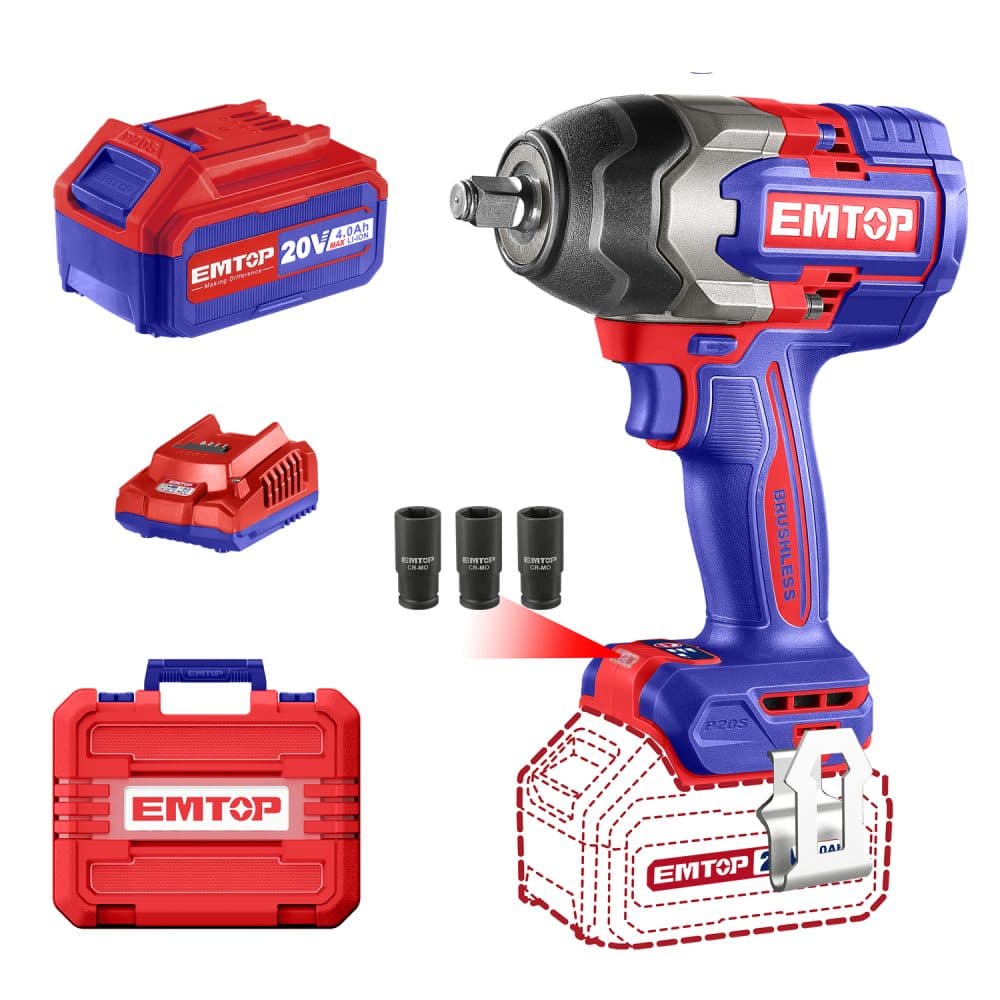 Kit Chave Impact Bateria 1 2 Emtop 450NM 850NM Lante