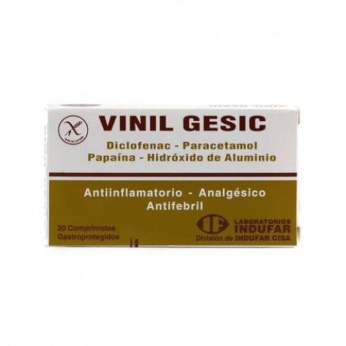 Med Anti Inflamatorio Vinil Gesic Indufar Diclofenac 20 Comp Cx