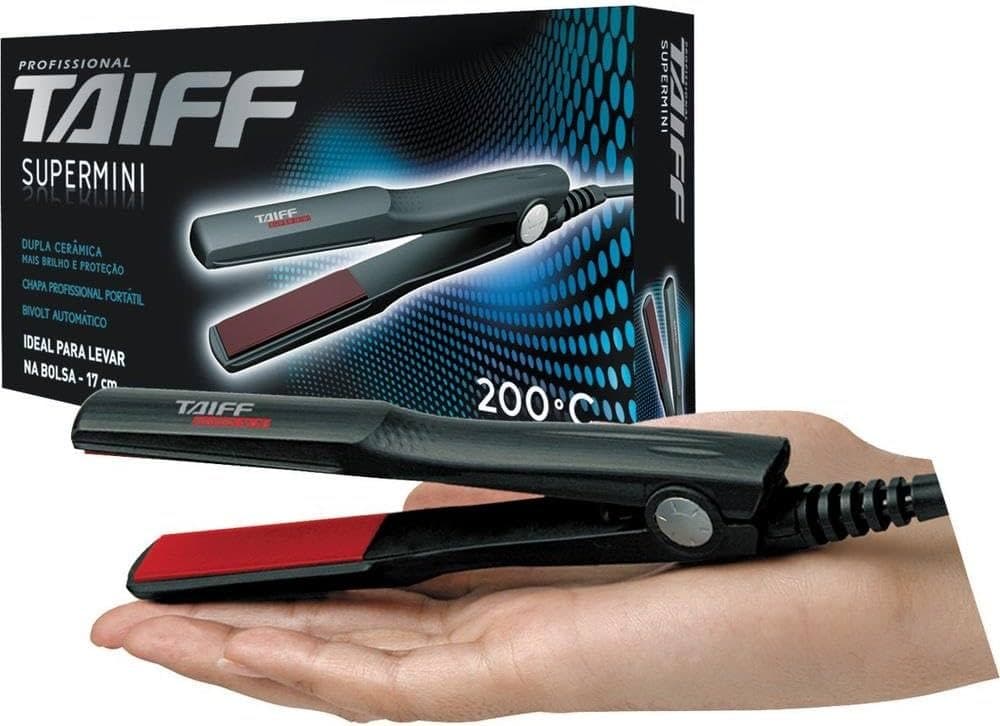 Prancha Taiff Super Mini Preto 200C Bivolt