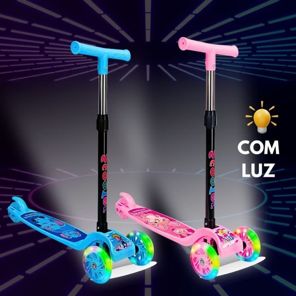 Patinete Infantil Scooter LED Elefante