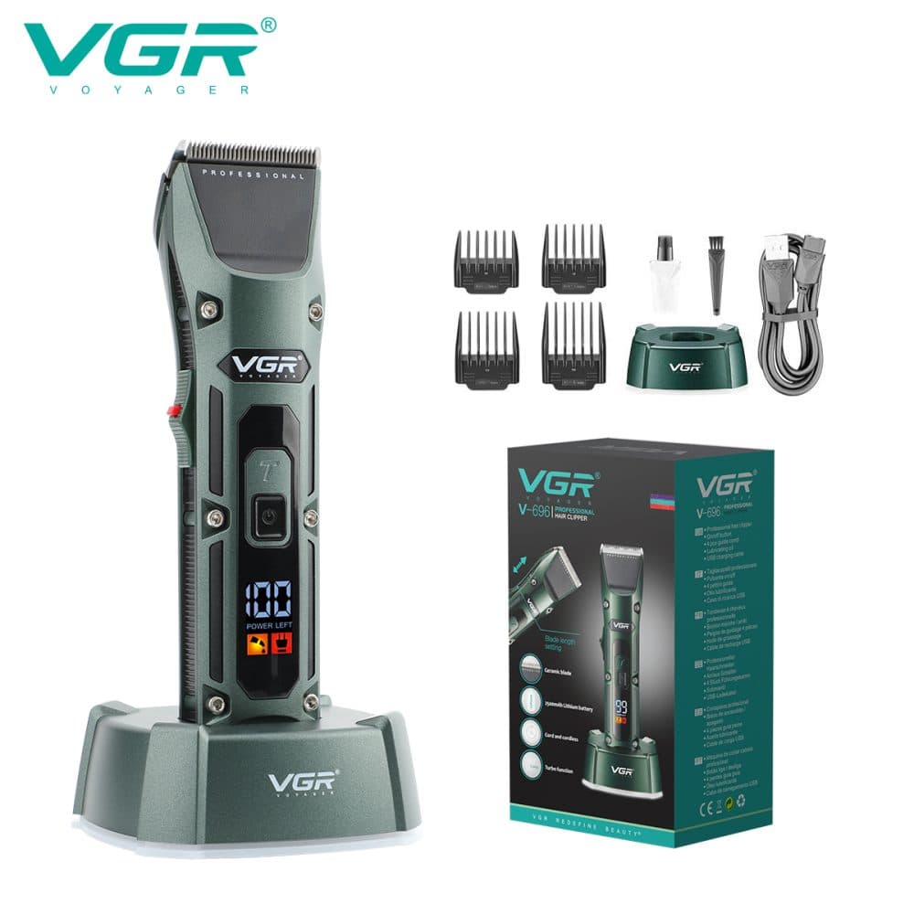 Aparador De Pelo Vgr High Speed 372 Preto Verde