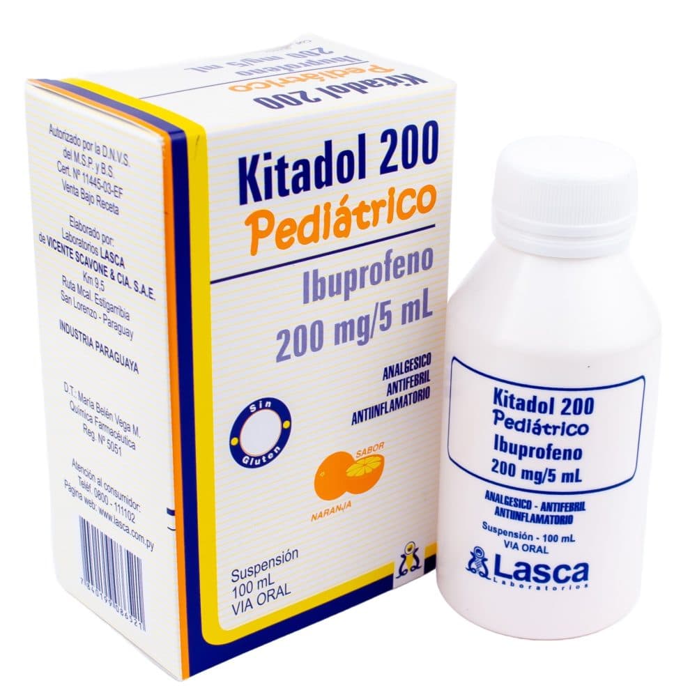 Med Analgesico Lasca Kitadol 200 Pediatrico Ibuprofeno 200 Xarope 100