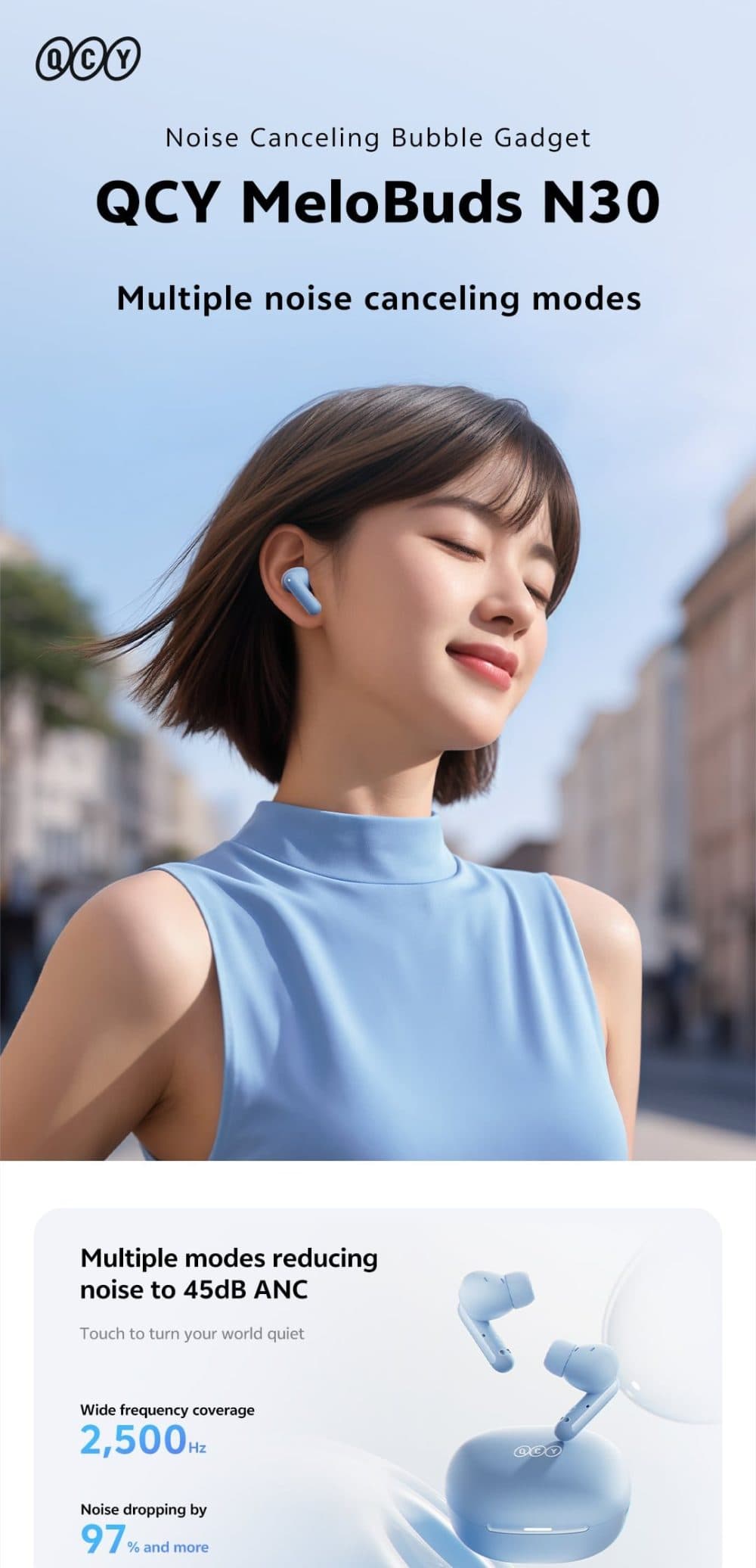 Fone Bluetooth Qcy Melobuds N30
