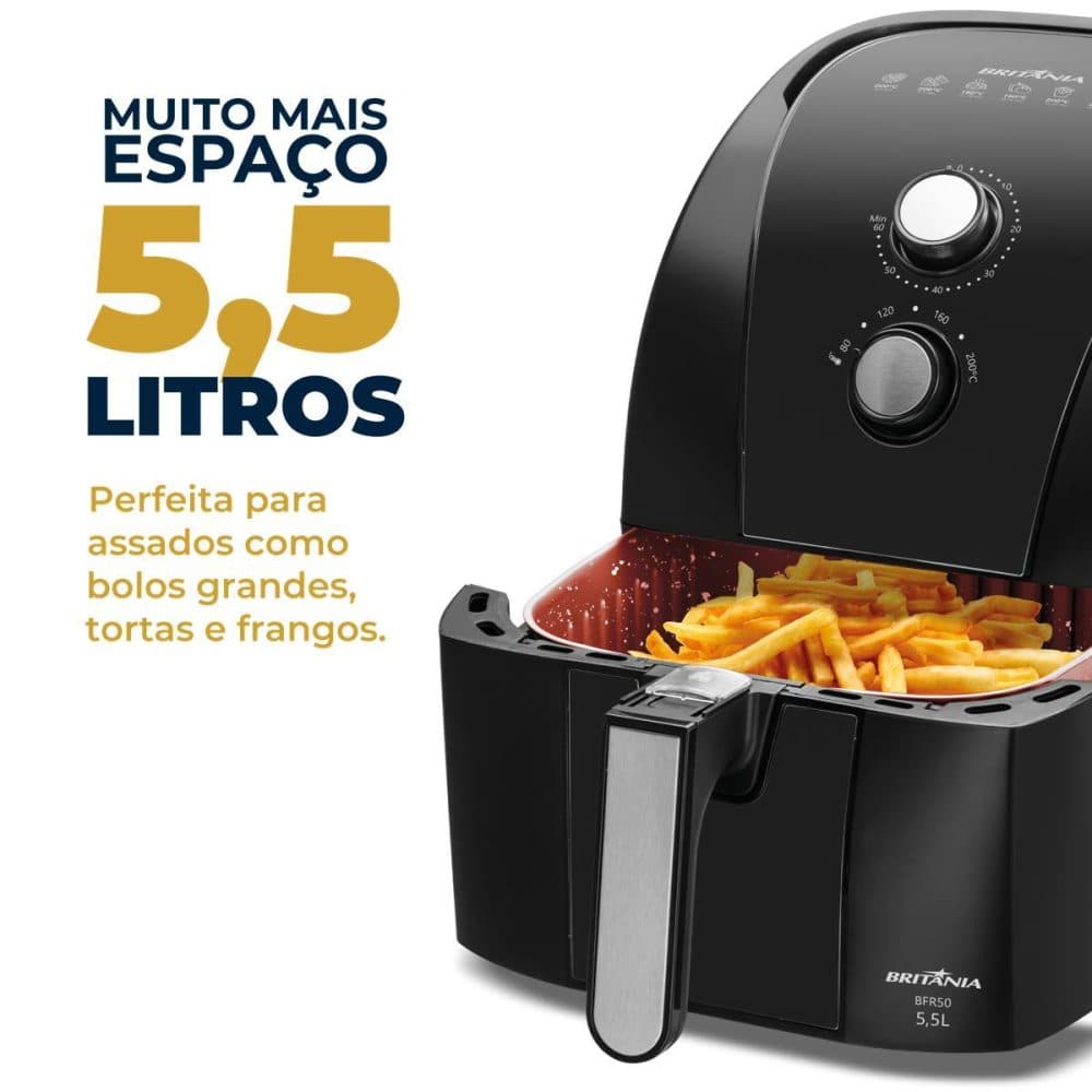 Britânia Fritadeira Air Fry 5L 200