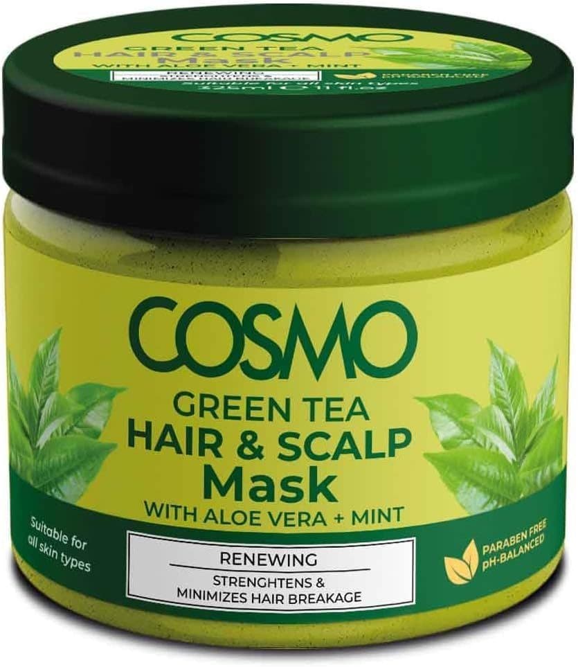 Mascara Cosmo Green Tea Hair Scalp Aloe Vera Mint 325ML