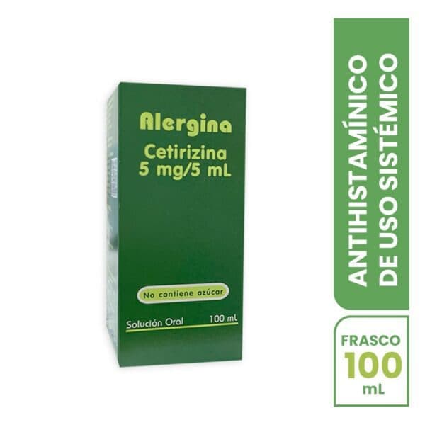 Med Antialergico Alergina Indufar 5MG 5ML Frasco 100ML