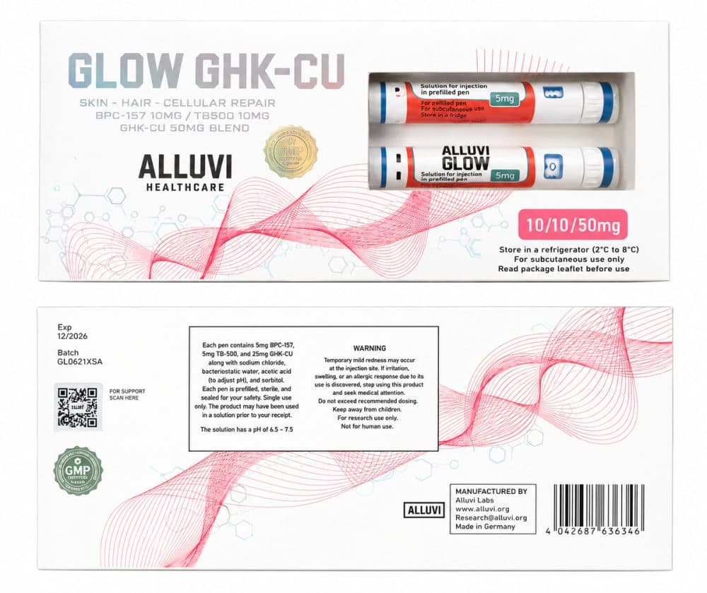 Tirzepatida Alluvi Glow Ghk Cu 10 10