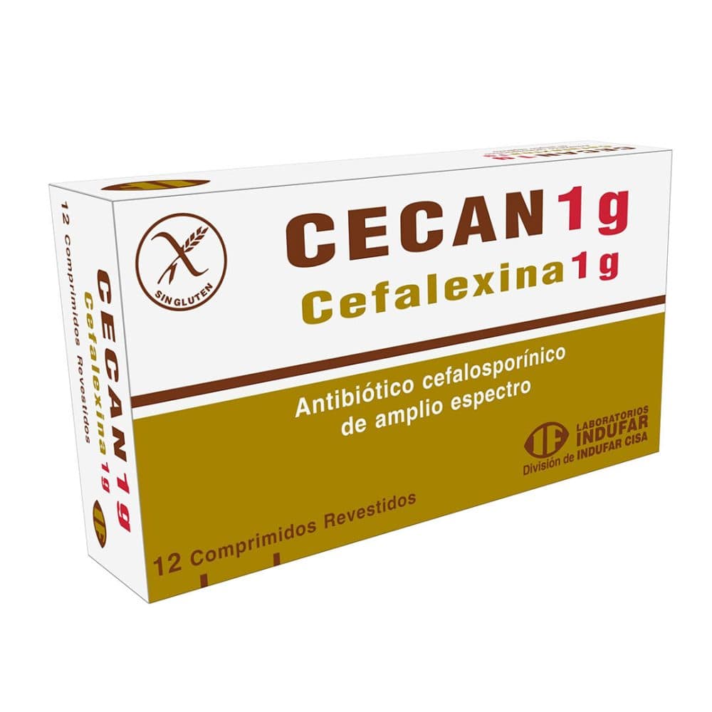Med Antibiotico Cecan Indufar Cefalexani 1G Cx