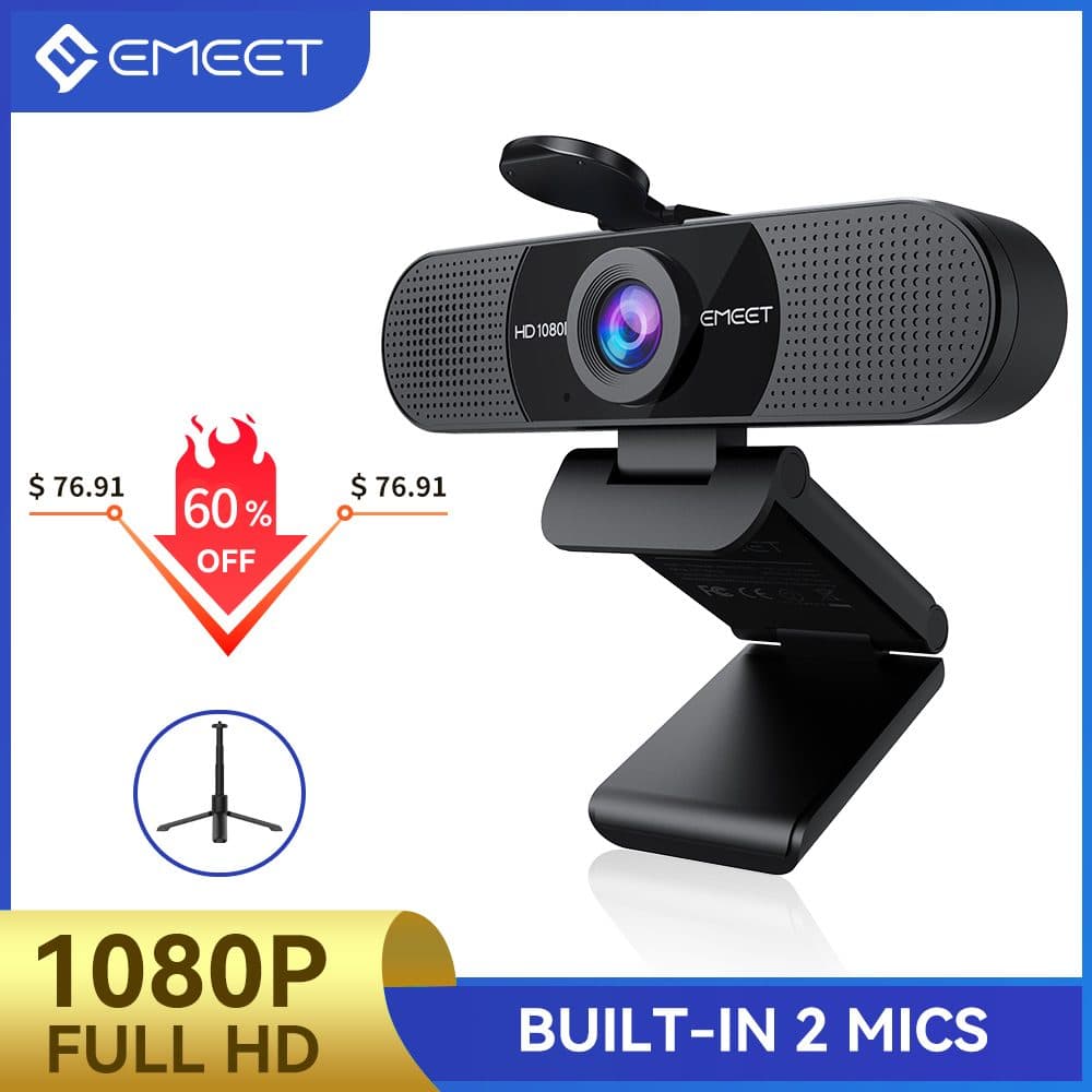Webcam Emeet Smartcam 1080P E3001 Mic USB