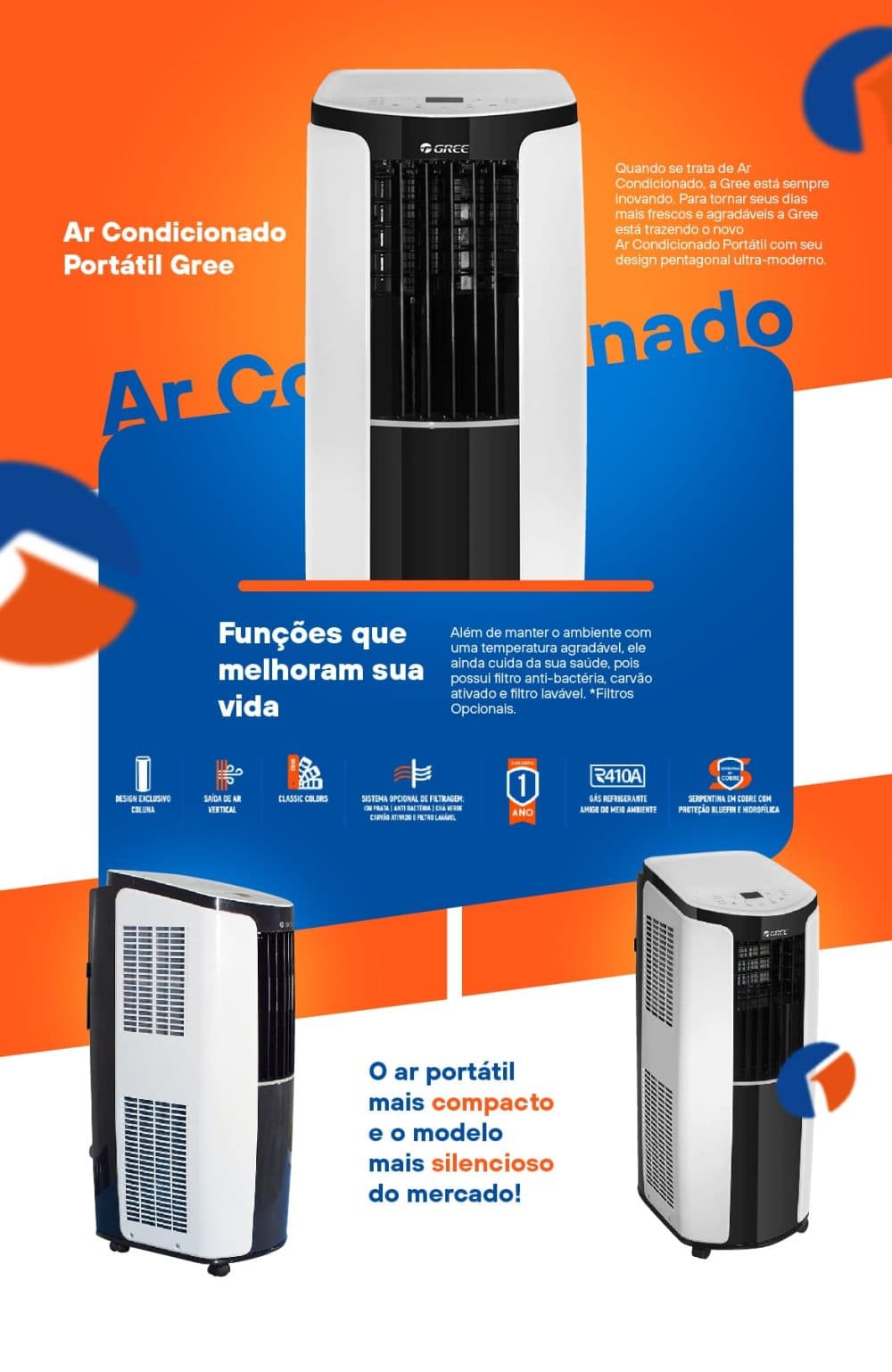 Ar Cond Gree Portatil Br