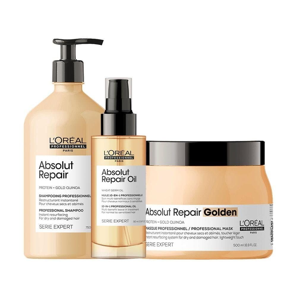 L'Oréal Kit Loreal Absolut Repair Gold Quinoa Sham 1 5ML Cond 750ML