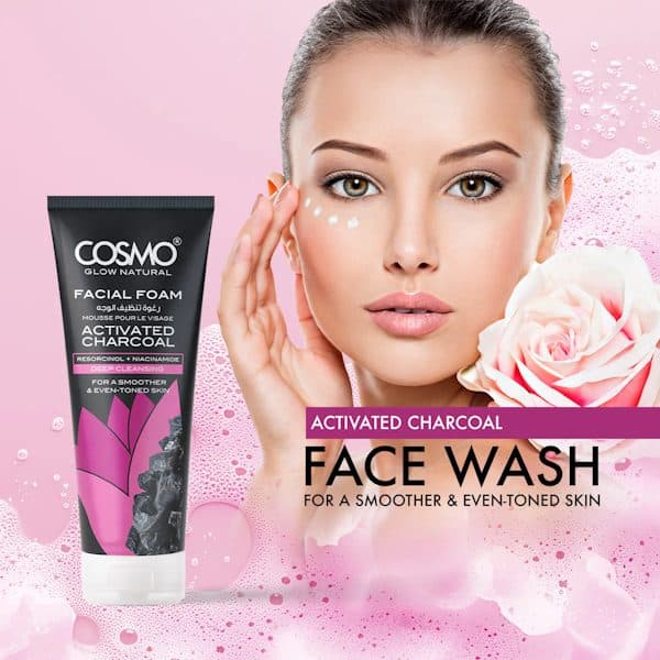 Creme Limpador Facial Cosmo Glow Natural Activated Charcoal 100G