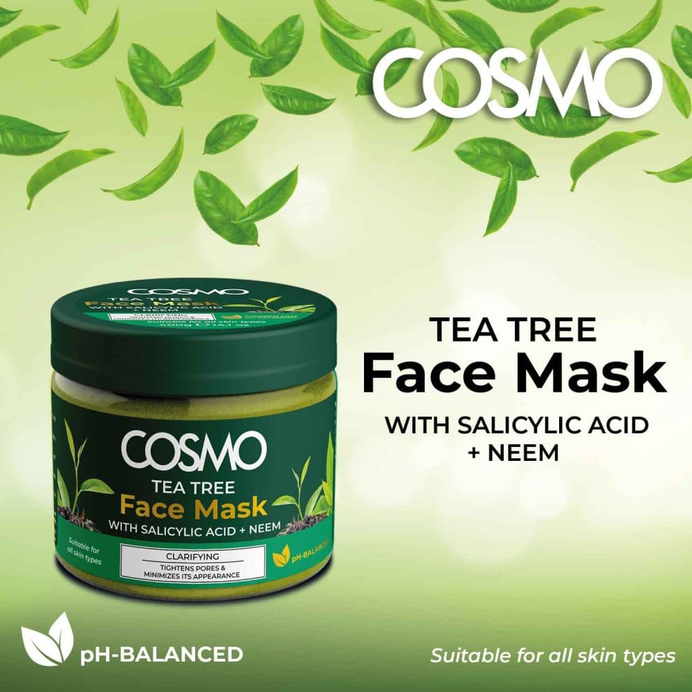 Mascara Cosmo Tea Tree Face Salicyli Acid Neem 400G