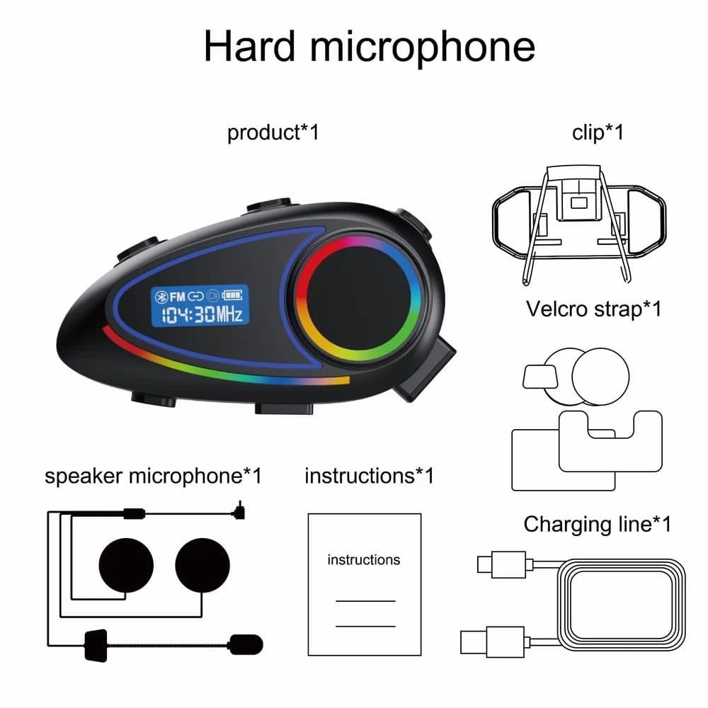 Intercomunicador Helmet K18 Soft Microphone