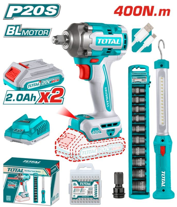 Kit Chave De Impact Total 2BAT Lampada