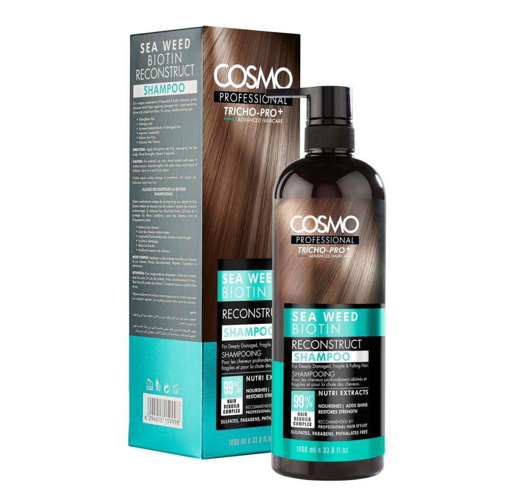 Shampoo Cosmo Tricho Pro Plus Sea Weed Biotin Recontruct 1L