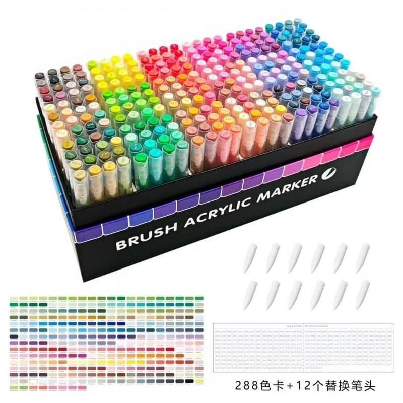 Marcador Acrilico Guangna Gn 288 288 Cores Ponta Pincel