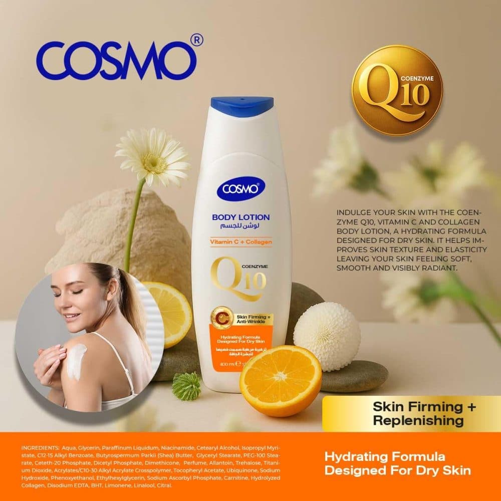 Creme Facial Cosmo Q10 Vitamin Collagen 400ML