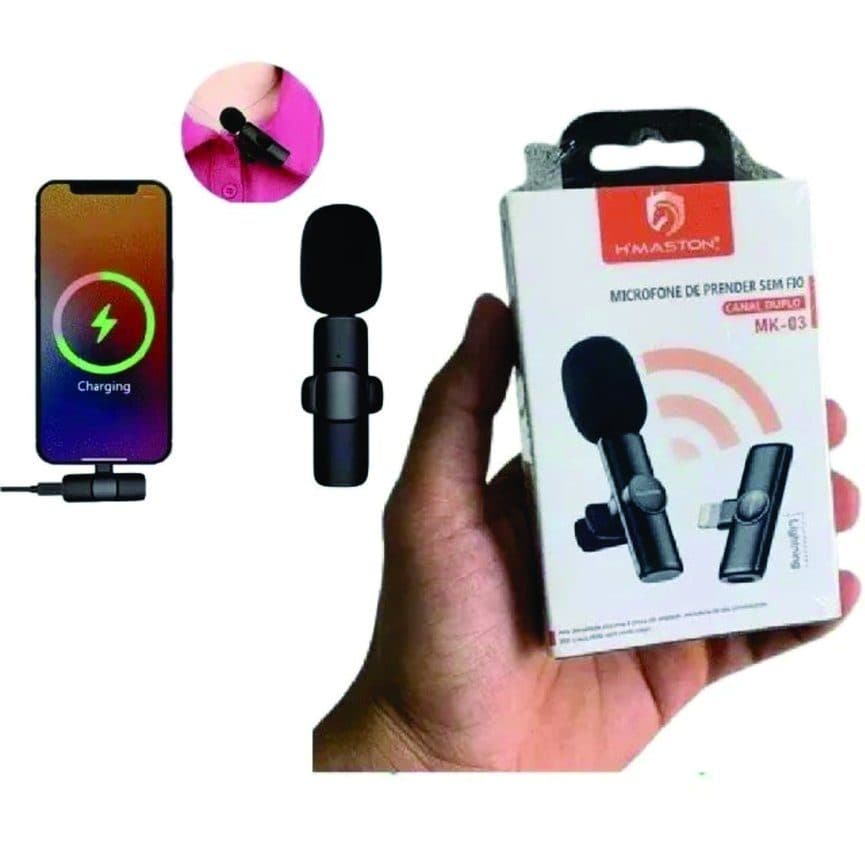 Apple Microfone Lapela Wir Maston Wireless iPhone Black