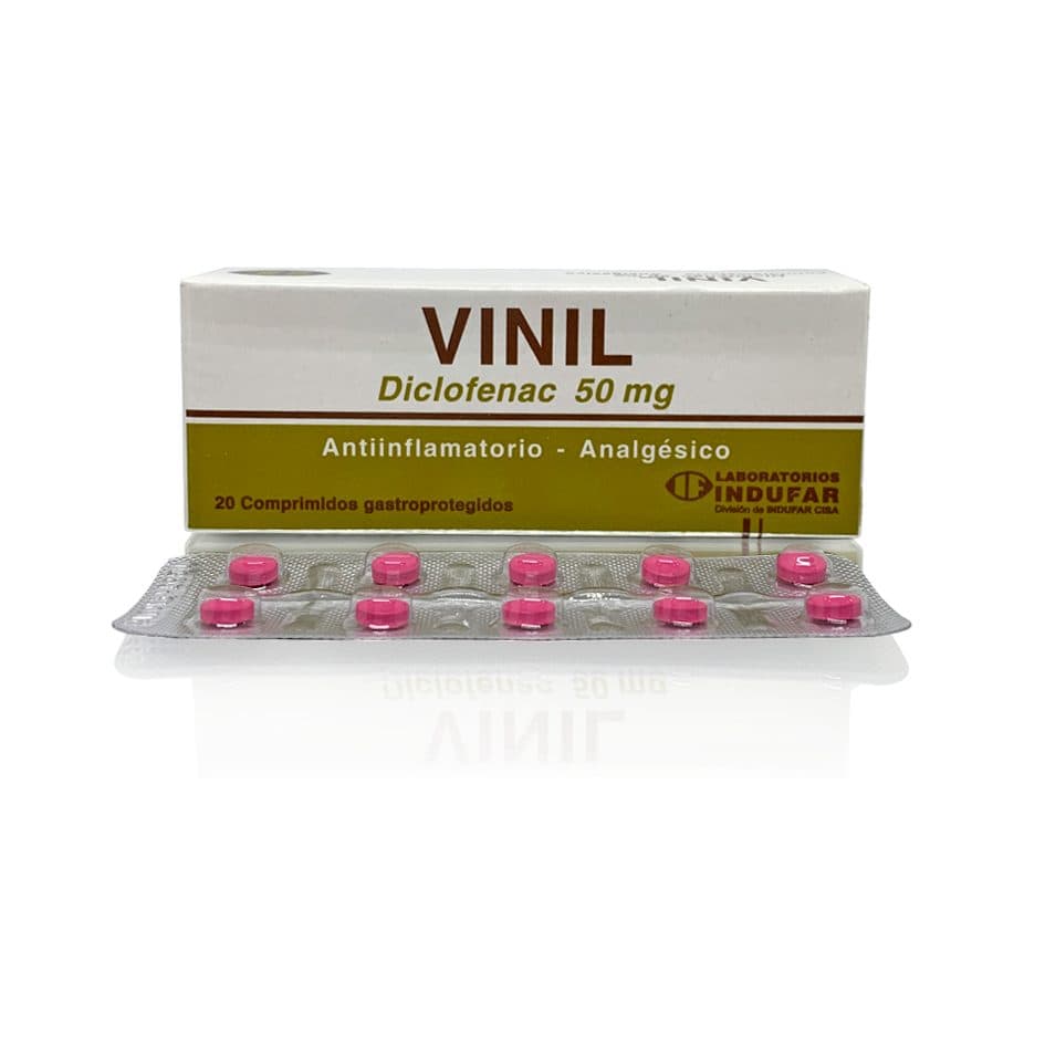 Med Anti Inflamatorio Vinil Indufar Diclofenaco 20 Comp Cx