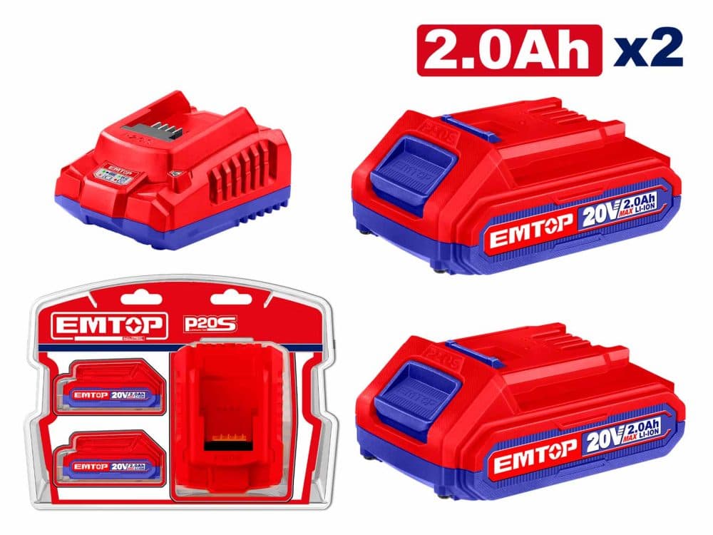 Carregador Bateria Emtop 2 0AH
