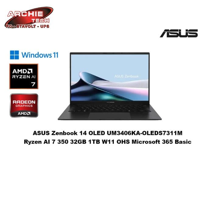 Asus Zenbook Ai 7 W11 OLED Touch Bk 1TB 32GB