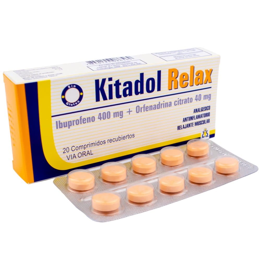 Med Analgesico Lasca Kitadol Relax Ibuprofeno Cx
