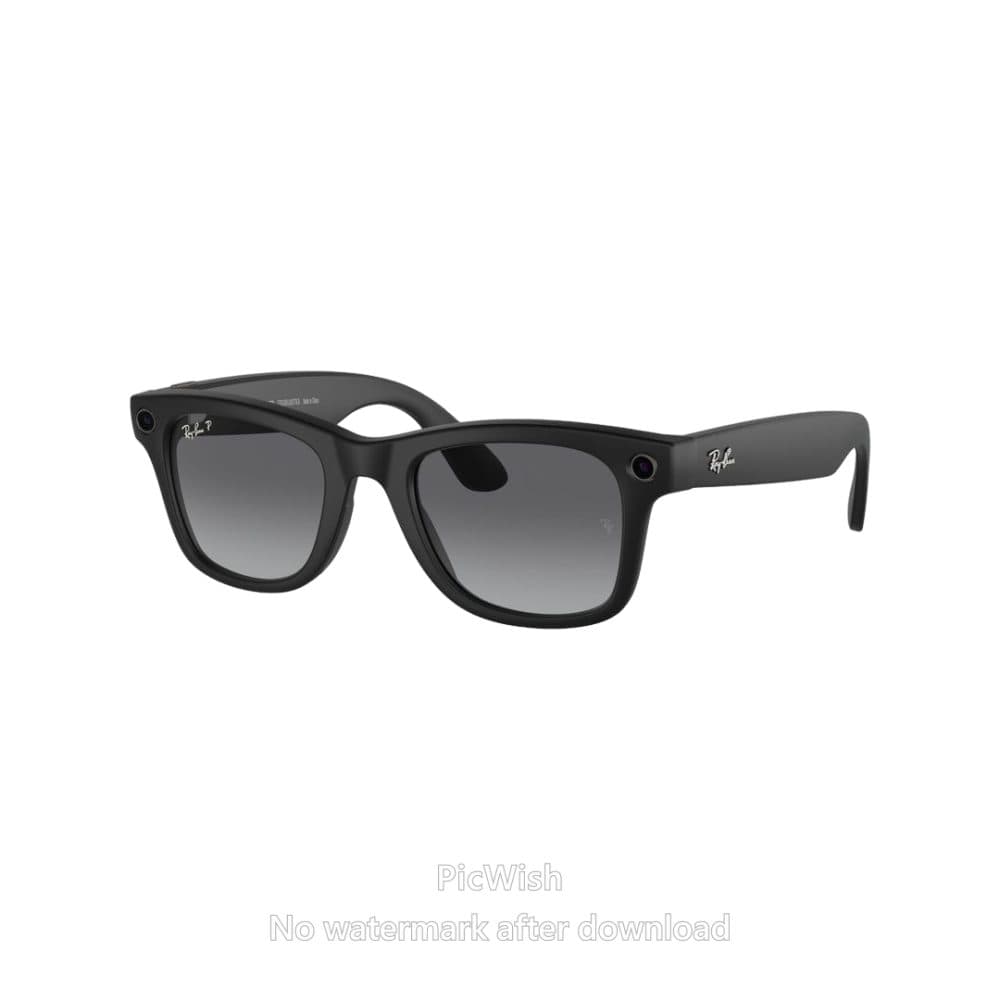 Oculos Ray Ban Meta Wayfarer G1 Matte Bk Polar Gradient Graphit
