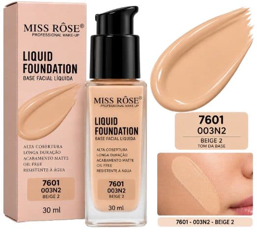 Base Facial Miss Rose Liquid Beige 2 30ML