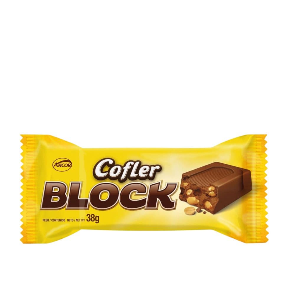 Chocolate Arcor Cofler Block Leite Amendoim 38G