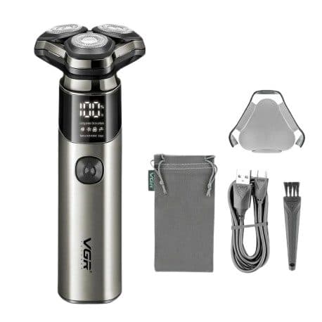 Barbeador Vgr 321 Visor Lcd Cinza Preto