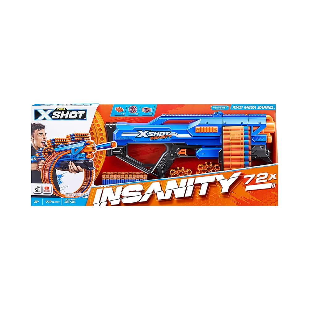 Lancador De Dardos Zuru Shot Insanity Serie 1 Mad Mega Barrel Blaster