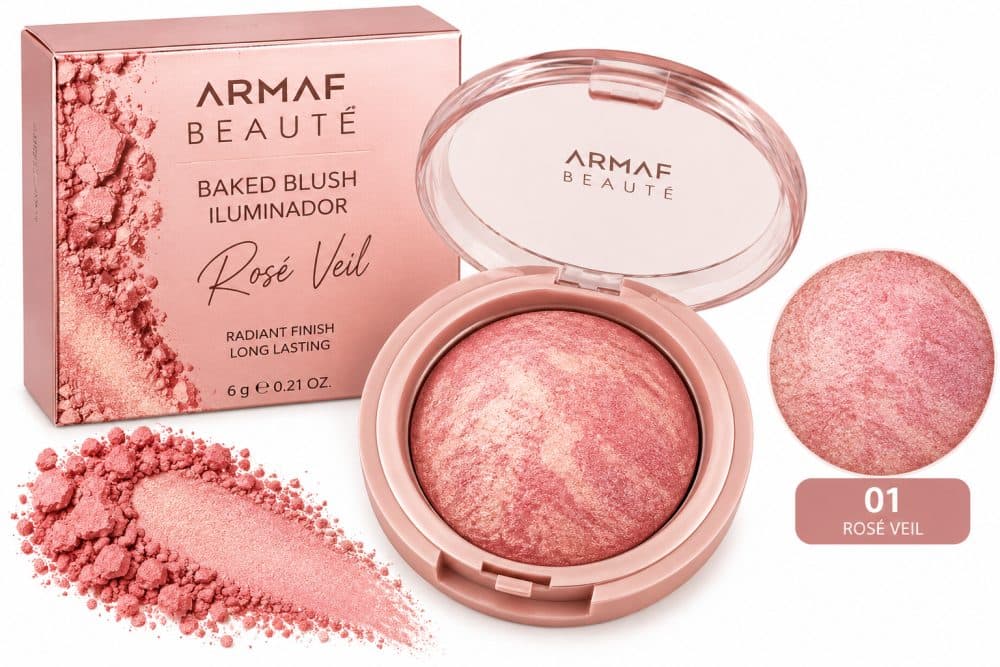Blush Iluminador Armaf Beaute Baked Rose Veil 01