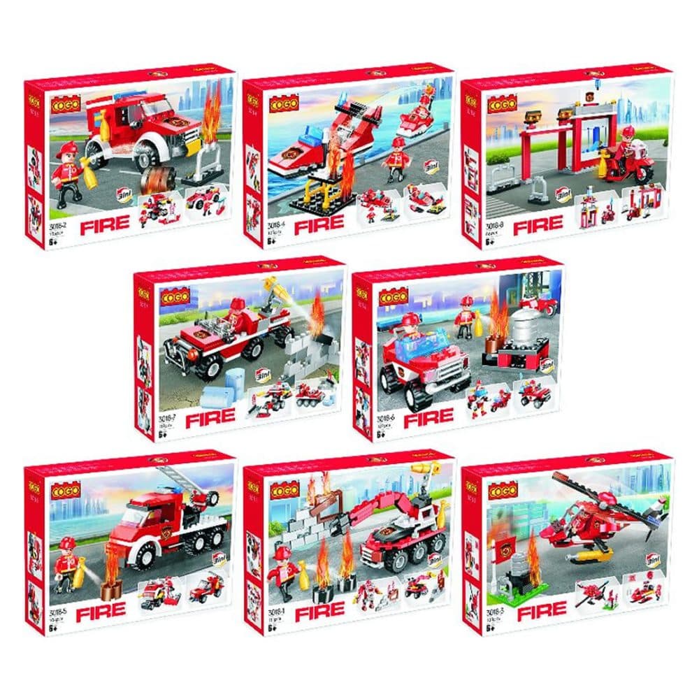 Bloques De Construccion Cogo Educativos Ensamblar Estacion De Bomberos 8 Modelos