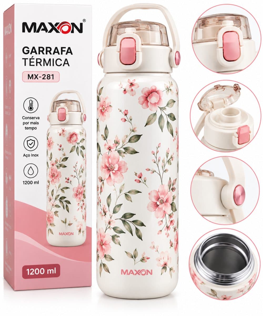 Termica Maxon Claro Disenos Varios 1200ML